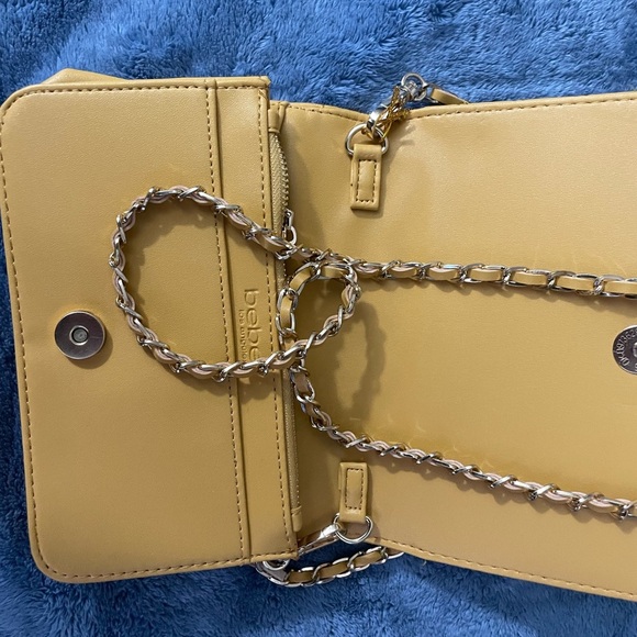 Bebe Mustard Yellow Quilted Crossbody Wallet Bag - Picture 3 of 3